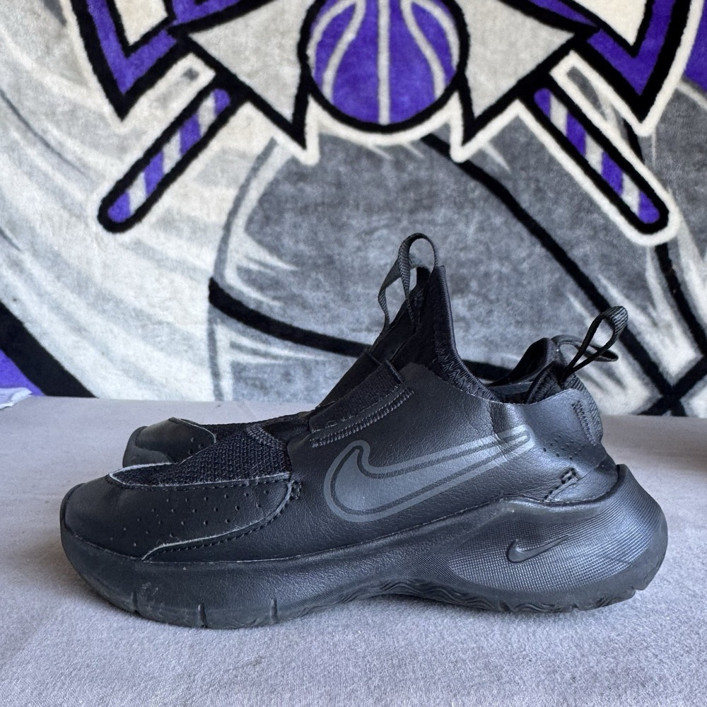 Size 13c - Nike Flex Runner Youth Running Walking Black Shoes FN1449-002